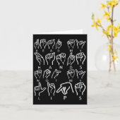 Bewustzijn ASL Gebarentaal Amerikaanse Gebarentaal Kaart (Gele Bloem)