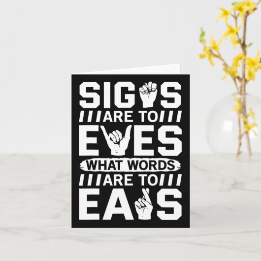 Bewustzijn ASL Gebarentaal Amerikaanse Gebarentaal Kaart (Gele Bloem)