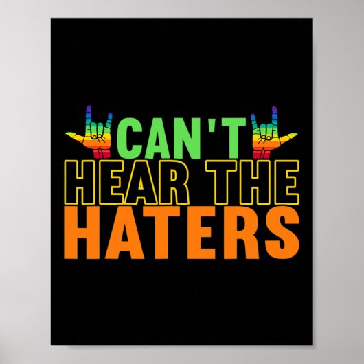 Bewustzijn ASL Gebarentaal Amerikaanse Gebarentaal Poster (Voorkant)