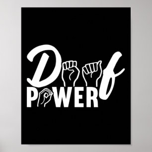 Bewustzijn ASL Gebarentaal Amerikaanse Gebarentaal Poster