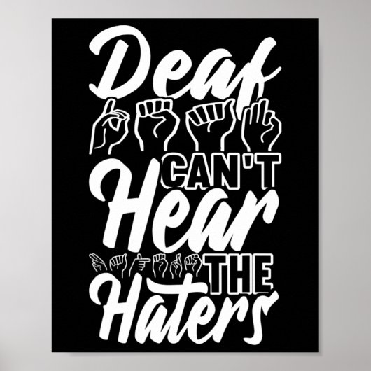 Bewustzijn ASL Gebarentaal Amerikaanse Gebarentaal Poster (Voorkant)