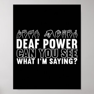 Bewustzijn ASL Gebarentaal Amerikaanse Gebarentaal Poster