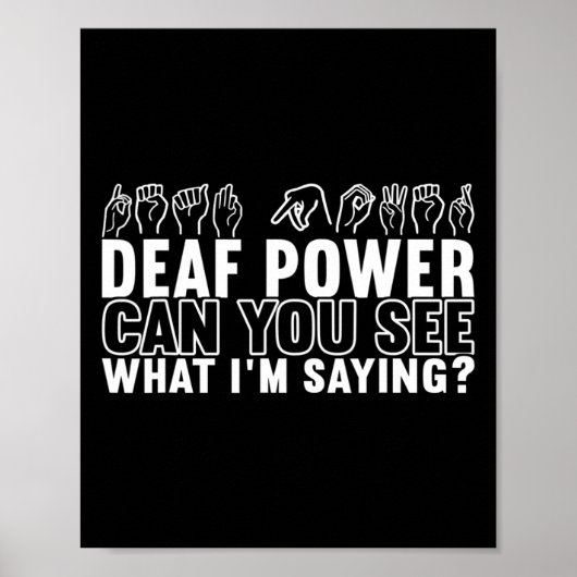 Bewustzijn ASL Gebarentaal Amerikaanse Gebarentaal Poster (Voorkant)