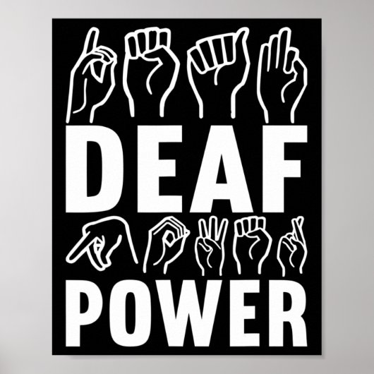 Bewustzijn ASL Gebarentaal Amerikaanse Gebarentaal Poster (Voorkant)