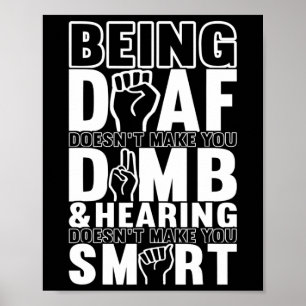 Bewustzijn ASL Gebarentaal Amerikaanse Gebarentaal Poster