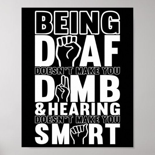 Bewustzijn ASL Gebarentaal Amerikaanse Gebarentaal Poster (Voorkant)