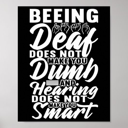 Bewustzijn ASL Gebarentaal Amerikaanse Gebarentaal Poster (Voorkant)