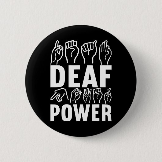 Bewustzijn ASL Gebarentaal Amerikaanse Gebarentaal Ronde Button 5,7 Cm (Voorkant)