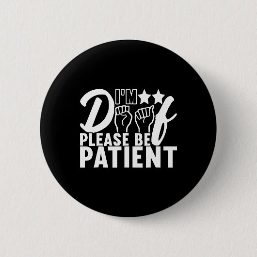 Bewustzijn ASL Gebarentaal Amerikaanse Gebarentaal Ronde Button 5,7 Cm (Voorkant)