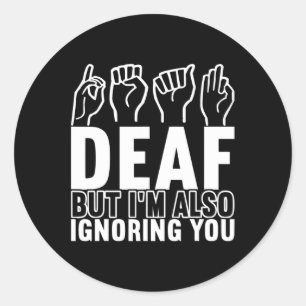 Bewustzijn ASL Gebarentaal Amerikaanse Gebarentaal Ronde Sticker
