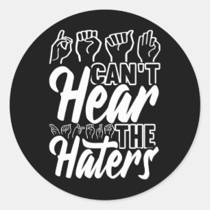 Bewustzijn ASL Gebarentaal Amerikaanse Gebarentaal Ronde Sticker