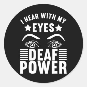 Bewustzijn ASL Gebarentaal Amerikaanse Gebarentaal Ronde Sticker