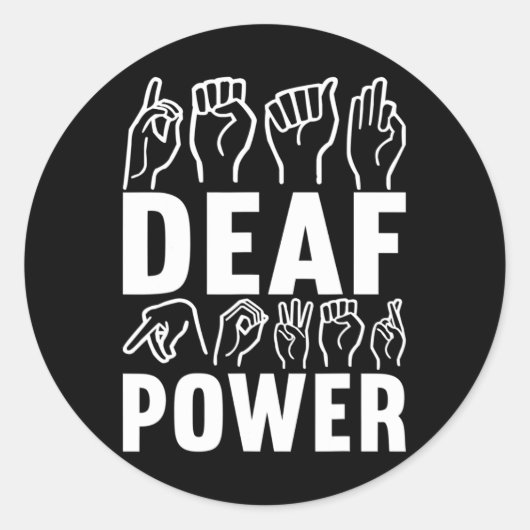 Bewustzijn ASL Gebarentaal Amerikaanse Gebarentaal Ronde Sticker (Voorkant)