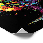 Bewustzijn Autisme Puzzel Stukken Kleurrijke Boom  Poster (Hoek)