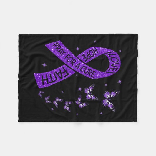 Bewustzijn bij alvleesklierkanker2 fleece deken (Voorkant (Horizontaal))