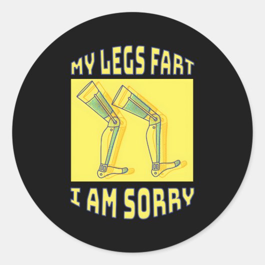 Bewustzijn bij beenprothese en amputatie Li Ronde Sticker (Voorkant)