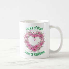 Bewustzijn bij borstkanker Floral Heart Koffiemok