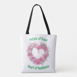 Bewustzijn bij borstkanker Floral Heart Tote Bag