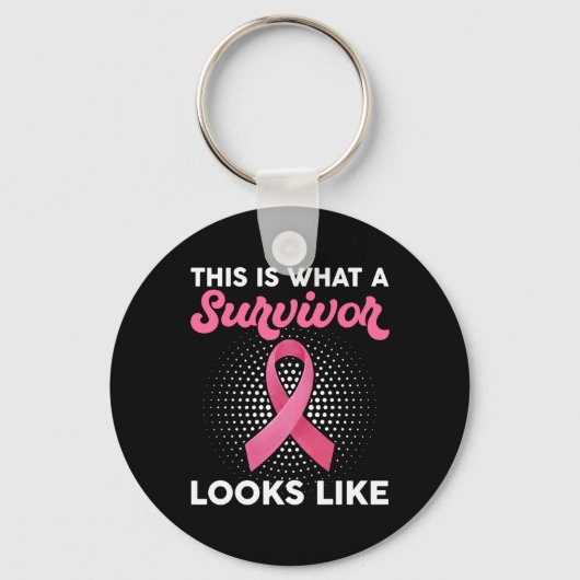 Bewustzijn bij borstkanker Hoe een overlevende eru Sleutelhanger (Voorkant)