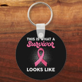 Bewustzijn bij borstkanker Hoe een overlevende eru Sleutelhanger (Voorkant)