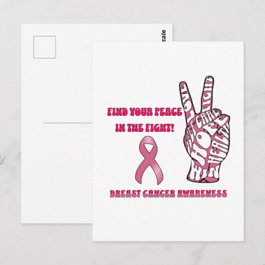 Bewustzijn bij borstkanker na de Kaart (Voorkant / Achterkant)