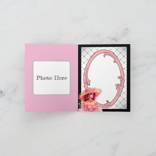 Bewustzijn bij borstkanker Sugar Skull Bedankkaart (Binnen)