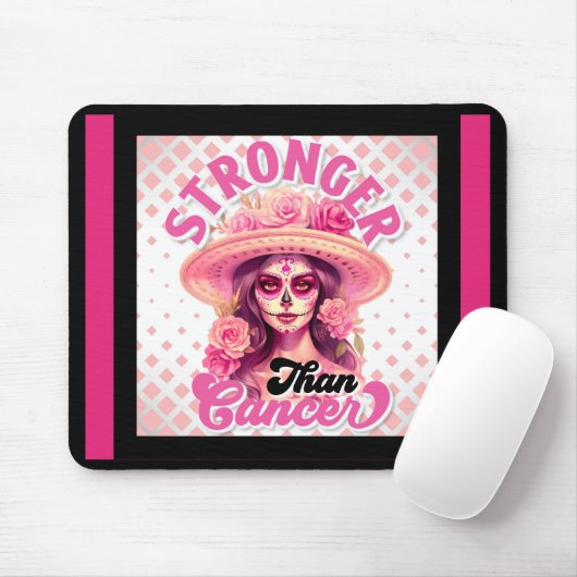 Bewustzijn bij borstkanker Sugar Skull Muismat (Met muis)