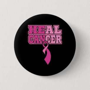 Bewustzijn bij borstkanker Wereldkankerdag HEAL-KA Ronde Button 5,7 Cm
