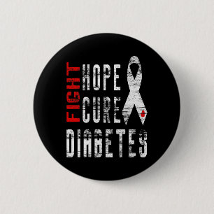 Bewustzijn bij diabetes type 1 - diabetes genezen ronde button 5,7 cm