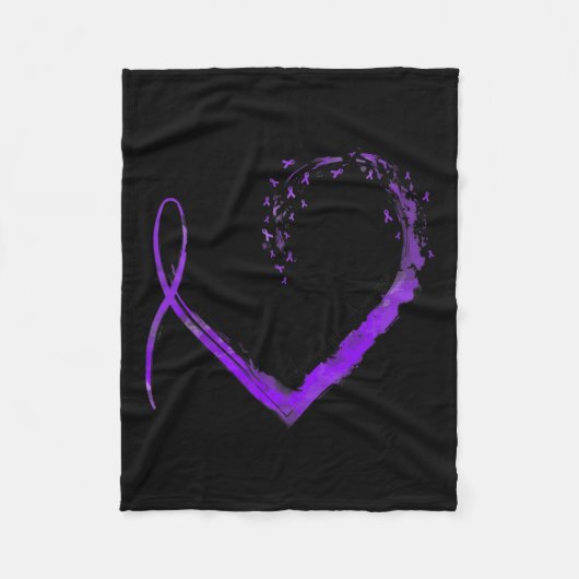 Bewustzijn bij fibromyalgie van het hart fleece deken (Voorkant)