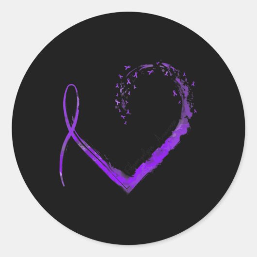 Bewustzijn bij fibromyalgie van het hart ronde sticker (Voorkant)