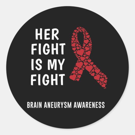 Bewustzijn bij hersenaneurysma 11 ronde sticker (Voorkant)