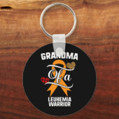 Bewustzijn bij oma leukemie Leopard Buffalo Plaid  Sleutelhanger (Voorkant)