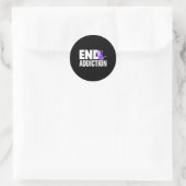 Bewustzijn bij overdosering - Eindverslaafde voor  Ronde Sticker (Tas)