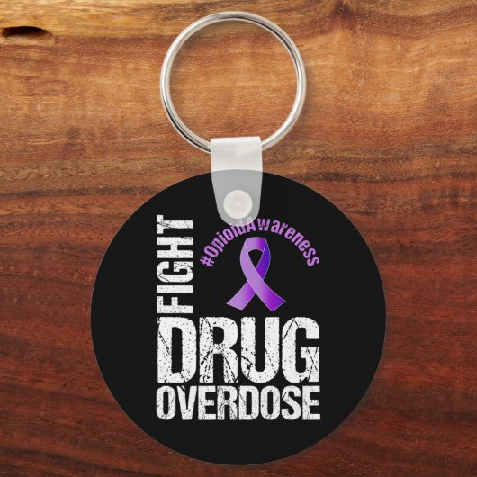 Bewustzijn bij overdosering van opioïden sleutelhanger (Achterkant)