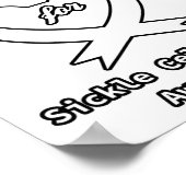 Bewustzijn bij sikkelcelanemie Ondersteuning Rood  Poster (Hoek)