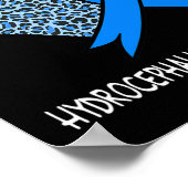Bewustzijn Blauw Lint Poster (Hoek)