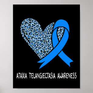 Bewustzijn blauw lint voor teleangiëctasie poster
