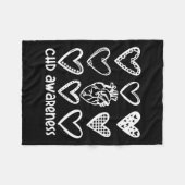 Bewustzijn CHZ Warrior-Heart Disease Month Awarene Fleece Deken (Voorkant (Horizontaal))