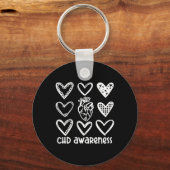 Bewustzijn CHZ Warrior-Heart Disease Month Awarene Sleutelhanger (Voorkant)