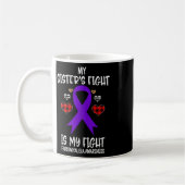 Bewustzijn dat de strijd van mijn zus mijn strijd koffiemok (Links)
