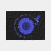 Bewustzijn Donkerblauw lint Haaruitval Ondersteuni Fleece Deken (Voorkant (Horizontaal))