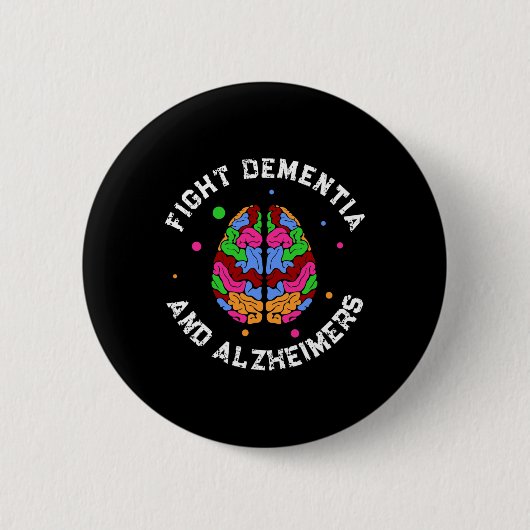 Bewustzijn Einde Gevecht Dementie Heimers Ronde Button 5,7 Cm (Voorkant)
