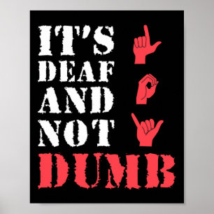 Bewustzijn en ASL hand gebaar dove trots Poster
