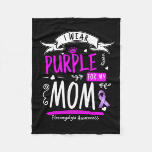 Bewustzijn en fibro design Ik Draag Paarse voor ma Fleece Deken