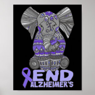 Bewustzijn en geschenken Paarse olifant Poster