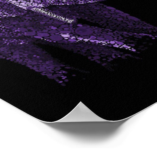 Bewustzijn en geschenken Paarse olifant Poster (Hoek)