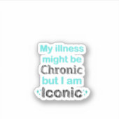 Bewustzijn en ondersteuning bij chronische Sticker (Voorkant)