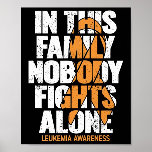 Bewustzijn Familie Ondersteuning Leukemie Bewustzi Poster (Voorkant)