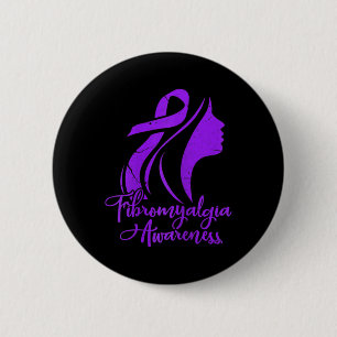 Bewustzijn Fibro Warrior Fighter Patient Grunge Ronde Button 5,7 Cm